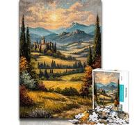 Puzzle da 1000 pezzi per adolescenti e adulti, puzzle della Provenza francese, ideali come regalo per tutta la famiglia dai 14 anni in su (dimensioni 38x26cm)