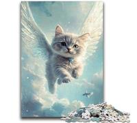 Puzzle da 1000 pezzi per adolescenti e adulti, puzzle di gatto con le ali, ideali come regali per tutta la famiglia dai 14 anni in su, 38x26cm