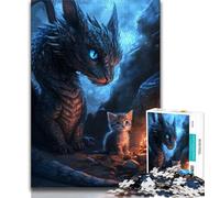 Puzzle da 1000 pezzi per adolescenti e adulti, puzzle fantasy con draghi volanti per adolescenti, giocattolo educativo antistress, ottimi regali e giocattoli (dimensioni 38x26cm)