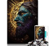 Puzzle da 1000 pezzi per adolescenti e adulti, puzzle Golden Fantasy Jesus, ideali come regali per tutta la famiglia dai 14 anni in su (dimensioni 75x50cm)