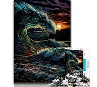 Puzzle da 1000 pezzi per adolescenti e adulti puzzle "Oceano in tempesta" per adulti ideali come regalo per tutta la famiglia dai 14 anni in su 38x26cm