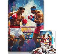 Puzzle da 1000 pezzi per adolescenti e adulti, puzzle per adulti con battaglia di pugili, perfetti per le serate di gioco, giocattolo colorato per un regalo a casa (dimensioni 75x50cm)