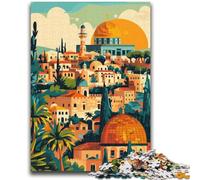Puzzle da 1000 pezzi per adolescenti e adulti raffigurante la città di Gerusalemme Difficile da completare ma divertente e umoristico Regalo di compleanno,regali,decorazione murale (38x26cm)