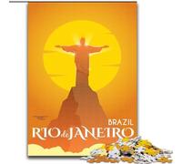 Puzzle da 1000 pezzi per adolescenti e adulti Rio de Janeiro, adatto a persone dai 14 anni in su, giochi educativi, regali di Babbo Natale segreto, 26x38cm