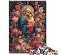 Puzzle da 1000 pezzi per adolescenti e adulti, ritratto di Maria, la madre, antistress, per ammazzare il tempo durante le vacanze, lista dei desideri con Babbo Natale, 50x75cm