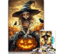 Puzzle da 1000 pezzi per adolescenti e adulti, scheletro di ragazza di Halloween, gioco educativo per famiglie, decorazione da parete, regali unici per compleanno e Natale (38x26cm)