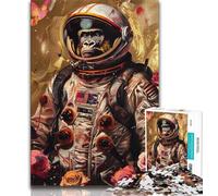 Puzzle da 1000 pezzi per adolescenti e adulti, scimpanzé dorato, impegnativo da completare ma divertente e umoristico, compleanni e anniversari, 75x50cm