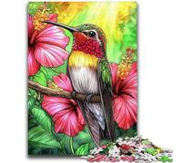 Puzzle da 1000 pezzi per adolescenti e adulti, sfida difficile antistress a forma di colibrì, ideale come regalo per tutta la famiglia, 26x38cm