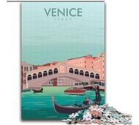 Puzzle da 1000 pezzi per adolescenti e adulti, stampa di viaggio a Venezia, Italia, gioco intellettuale che rafforza l'amore tra coppie dai 14 anni in su, 75x100cm