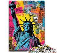 Puzzle da 1000 pezzi per adolescenti e adulti Statua della Libertà, antistress, sfida difficile, decorazioni e regali unici per la casa, 50x75cm