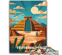 Puzzle da 1000 pezzi per adolescenti e adulti sull'antica Teotihuacan Difficili da completare ma divertenti e spiritosi Regalo di compleanno, regali, arte murale (dimensioni 50x70cm)