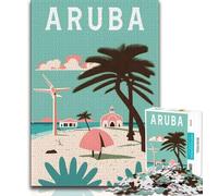 Puzzle da 1000 pezzi per adolescenti e adulti sull'isola di Aruba, giocattoli, giochi educativi, antistress, lista dei desideri con Babbo Natale, 50x75cm