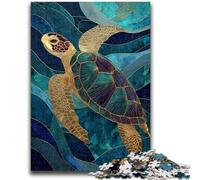 Puzzle da 1000 pezzi per adolescenti e adulti, tartarughe marine, puzzle da 1000 pezzi, per ammazzare il tempo durante le vacanze, con pezzi completamente interconnessi e di forma casuale (50x75cm)