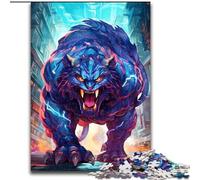 Puzzle da 1000 pezzi per adolescenti e adulti, tigre blu gigante, gioco per famiglie, antistress, sfida difficile, un'opera d'arte per bambini dai 14 anni in su (dimensioni 26x38cm)