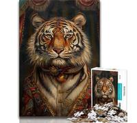 Puzzle da 1000 pezzi per adolescenti e adulti Tigre, gioco per famiglie antistress, sfida difficile, migliora l'amore tra coppie, 38x26cm