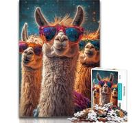 Puzzle da 1000 pezzi per adolescenti e adulti Tre alpaca Puzzle da 1000 pezzi, Lista dei desideri con Babbo Natale per bambini dai 14 anni in su 50x75cm