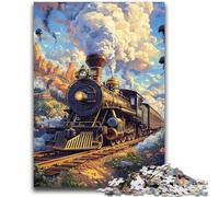 Puzzle da 1000 pezzi per adolescenti e adulti, treno in movimento, puzzle da 1000 pezzi, gioco per famiglie, antistress, sfida difficile, adatto alle coppie (50x75cm)