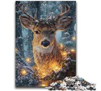 Puzzle da 1000 pezzi per adolescenti e adulti, un elegante gioco rompicapo a forma di cervo, gioco educativo per compleanni e Natale, per bambini dai 14 anni in su, 26x38cm