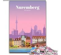 Puzzle da 1000 pezzi per adolescenti e adulti Viaggio a Norimberga Giochi educativi Decorazione per la casa Gioco educativo per compleanno, Natale (26x38cm) 1000 pezzi