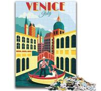 Puzzle da 1000 pezzi per adolescenti e adulti,viaggio nella città di Venezia,Italia,per bambini dai 14 anni in su,interessanti regali per ridurre lo stress per amici e familiari (dimensioni 38x26cm)
