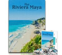 Puzzle da 1000 pezzi per adolescenti e adulti Visita la Riviera Maya, un gioco stimolante, ideale come regalo per tutta la famiglia (75x50cm)