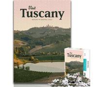 Puzzle da 1000 pezzi per adolescenti e adulti Visita la Toscana, design vivace e unico, esperienza di gioco rilassante e stimolante (38x26cm)