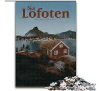 Puzzle da 1000 pezzi per adolescenti e adulti Visita le isole Lofoten, difficile da completare ma divertente e umoristico, compleanni e feste, 50x75cm