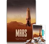 Puzzle da 1000 pezzi per adolescenti e adulti Visita Marte, per un gioco educativo e una sfida giocattolo, un'offerta regalo per tutta la famiglia (75x50cm)