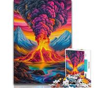 Puzzle da 1000 pezzi per adolescenti e adulti Vulcano in eruzione, giochi educativi, decorazioni per la casa, gioco educativo per compleanno, Natale 75x50cm