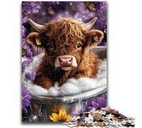 Puzzle da 1000 pezzi per adolescenti e adulti Yak che fa il bagno Giocattolo educativo antistress Interazione genitore-figlio per bambini dai 14 anni in su 50x75cm
