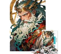 Puzzle da 1000 pezzi per adolescenti e anziani raffigurante un dio con la corona Puzzle per adulti giocattolo decorativo da parete antistress e regalo (dimensioni 38x26cm)