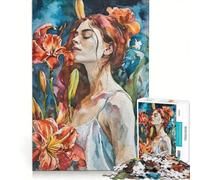 Puzzle da 1000 pezzi per adolescenti e donne con soggetto floreale gioco pratico ideale per passare il tempo durante le vacanze compleanno e Natale 50x75cm