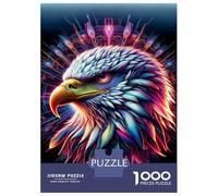 Puzzle Da 1000 Pezzi Per Adolescenti Eagle Head Art Print-3 Puzzle Per Adulti Giochi Rilassanti Che Migliorano La Memoria Regali Unici Per Compleanno E Natale 52x38cm/1000pcs