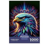 Puzzle Da 1000 Pezzi Per Adolescenti Eagle Head Art Print-4 Puzzle Per Adulti Giochi Per Famiglie Ma Divertenti E Umoristici Regali Unici Per Compleanno 70x50cm/1000pcs