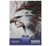 Puzzle Da 1000 Pezzi Per Adolescenti Eagle Head Woman Painting Adolescenti Puzzle Giochi Rilassanti Difficili Regali Difficili Per Amici E Familiari 38x26cm/1000pcs