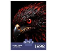 Puzzle Da 1000 Pezzi Per Adolescenti Eagle Red And Black Animal Puzzle Per Adolescenti Gioco Rompicapo Regalo Per Donne Sfida Da Completare 38x26cm/1000pcs