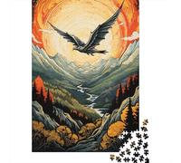 Puzzle Da 1000 Pezzi Per Adolescenti Eagle Soaring Over Mountains Puzzle Per Adulti Giocattolo Decorazione Da Parete Arte Da Parete Offerta Come Regalo Per Tutta La Famiglia 38x26cm/1000pcs