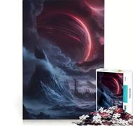Puzzle da 1000 pezzi per adolescenti "Eclissi planetaria cremisi", gioco rilassante, difficile e stimolante, regalo di compleanno, regalo 38x26cm
