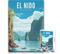 Puzzle da 1000 pezzi per adolescenti El Nido Palawan Gioco educativo per famiglie Sfida difficile Regalo divertente Dimensioni 38x26cm
