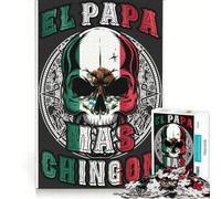 Puzzle da 1000 pezzi per adolescenti "El Papa Mas Chingon Mexico", gioco pratico, sfida impegnativa, collezione d'artista, belle arti 38x52cm