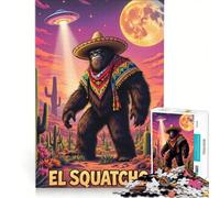 Puzzle da 1000 pezzi per adolescenti El Squatcho UFO, gioco rilassante, stimolante da completare, per rafforzare l'amore tra le coppie 50x75cm
