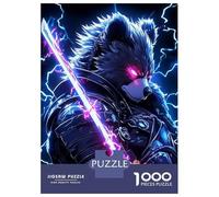 Puzzle Da 1000 Pezzi Per Adolescenti Electric Bear Warrior Animal Puzzle Per Adulti Giochi Per Famiglie Un'opera D'arte Regali Unici Per Compleanno E Natale 70x50cm/1000pcs