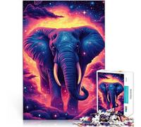 Puzzle da 1000 pezzi per adolescenti Elefante celeste nell'orizzonte cosmico Regali di giochi impegnativi Regalo di compleanno 75x50cm