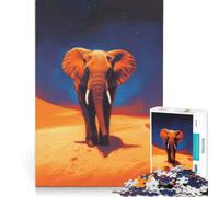 Puzzle da 1000 pezzi per adolescenti: Elefante Gigante del Deserto, gioco rilassante, stimolante da completare, per rafforzare l'amore tra le coppie 38x52cm
