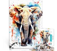 Puzzle da 1000 pezzi per adolescenti Elefante Giocattoli che creano dipendenza e sfidano l'intelligenza del cervello Buon regalo 38x26cm