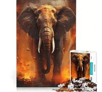 Puzzle da 1000 pezzi per adolescenti "Elefante infernale", gioco rilassante, stimolante da completare, per rafforzare l'amore tra le coppie 38x52cm