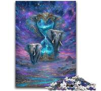 Puzzle da 1000 pezzi per adolescenti Elefante magico Giocattolo educativo intellettuale decomprimente Regali di Babbo Natale segreto 26x38cm