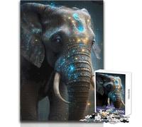 Puzzle da 1000 pezzi per adolescenti Elefante mistico Ideale passatempo tranquillo al chiuso Giocattolo di precisione superiore Dimensioni 38x52cm