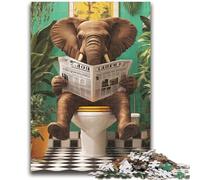 Puzzle da 1000 pezzi per adolescenti Elefante nel water Gioco stimolante Giocattoli per È ideale come regalo per tutta la famiglia 26x38cm
