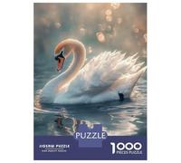 Puzzle Da 1000 Pezzi Per Adolescenti Elegant Swan in Serene Water Puzzle Per Adulti Giochi Per Famiglie Vacanze in Casa Passatempo Regali Unici Per Compleanni E Regali 52x38cm/1000pcs
